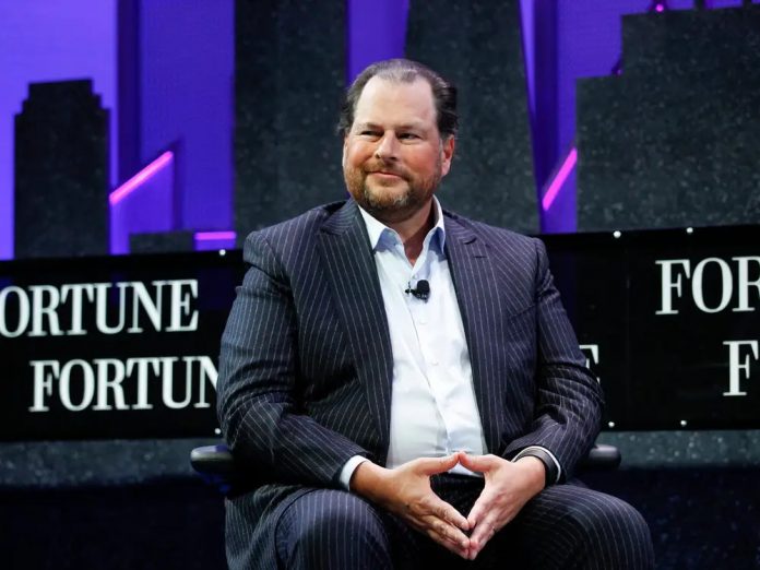 Salesforce founder and CEO Marc Benioff. Kimberly White/Getty